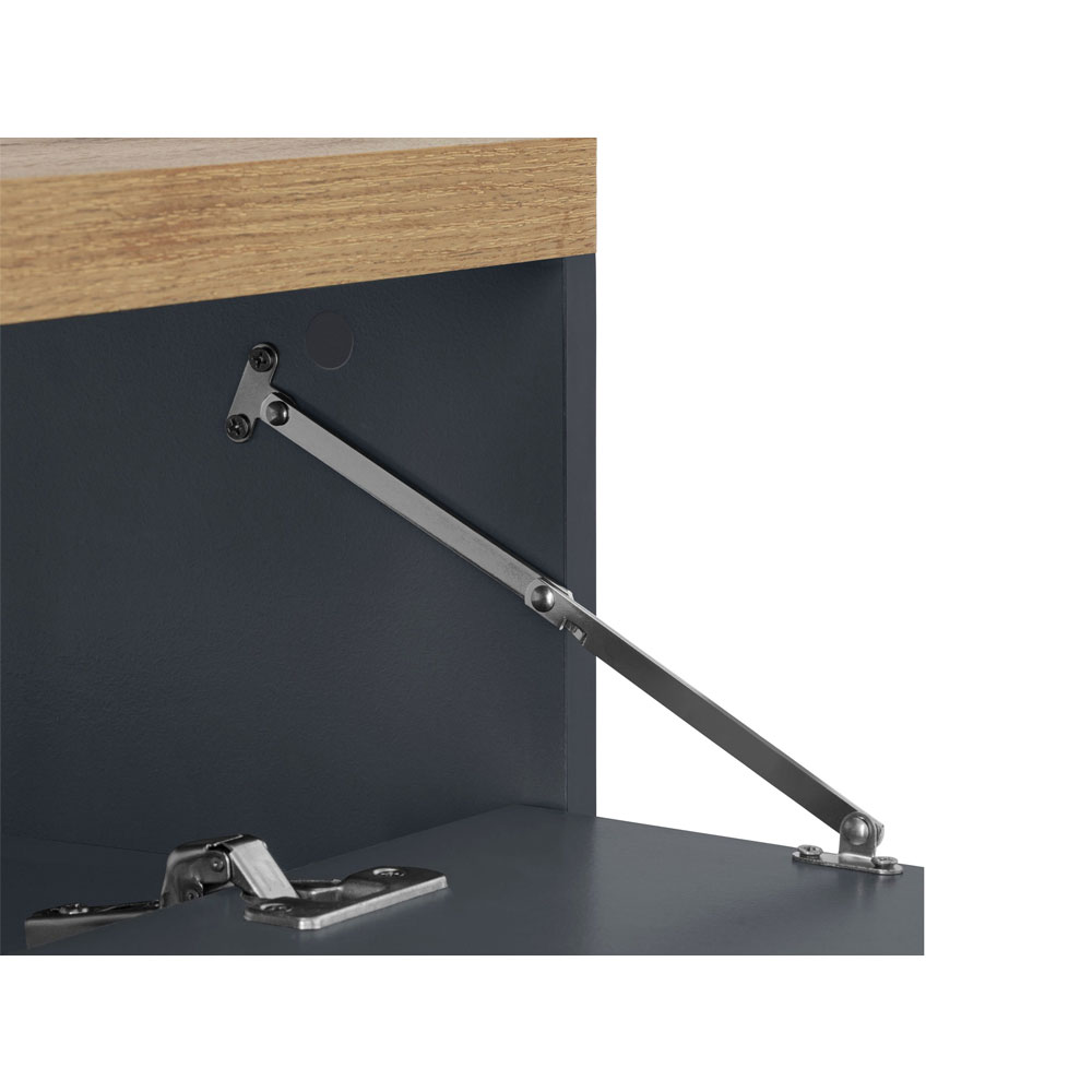 Jorven Wooden Vanity Unit in Anthracite and Oak