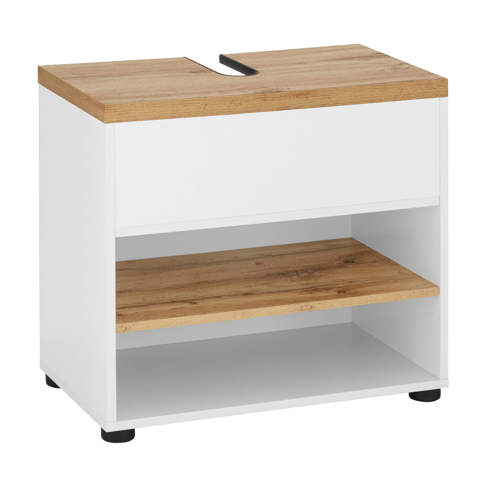 Jorven Wooden Vanity Unit in White and Oak