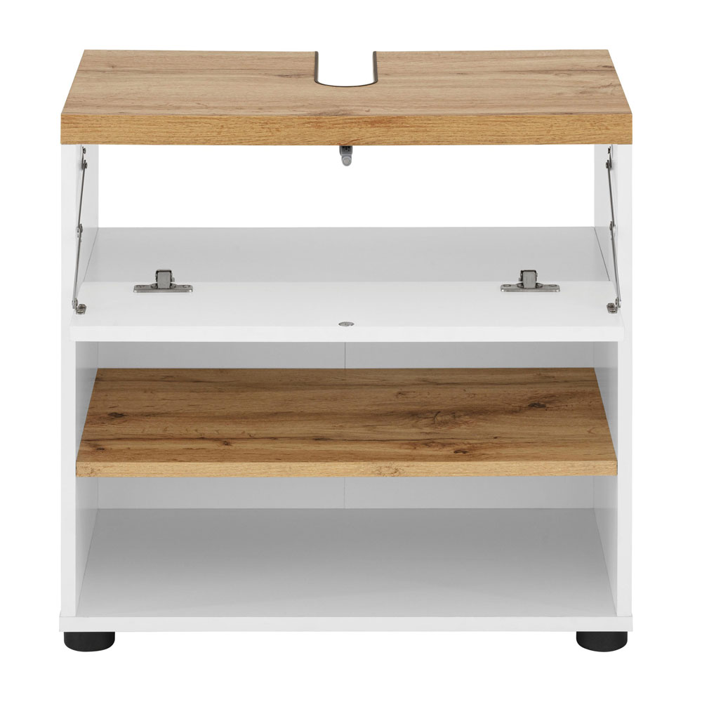Jorven Wooden Vanity Unit in White and Oak
