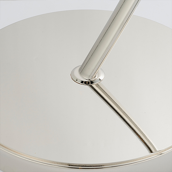 Josephine Vintage White Shade Floor Lamp In Bright Nickel