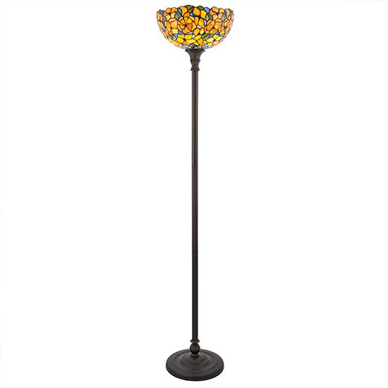 Josette Tiffany Glass Floor Lamp In Dark Bronze_2
