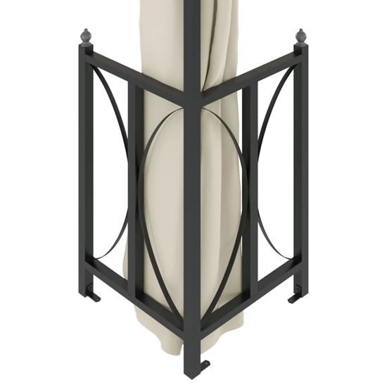 Josie 3m x 4m Gazebo With Sidewalls And Double Roofs In Cream