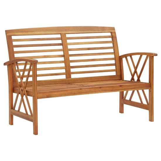 Product photograph of Josie Wooden Garden Seating Bench In Natural from Furniture in Fashion