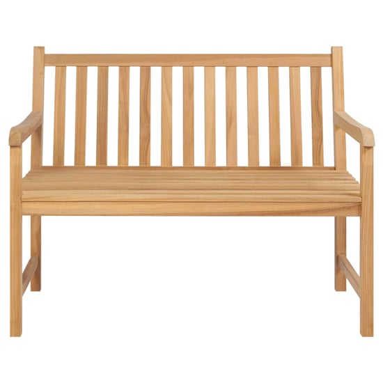 Jota 114cm Wooden Garden Seating Bench In Natural_2