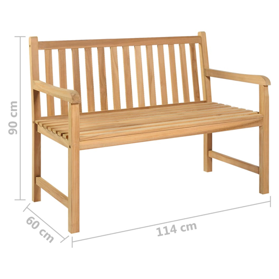 Jota 114cm Wooden Garden Seating Bench In Natural_4
