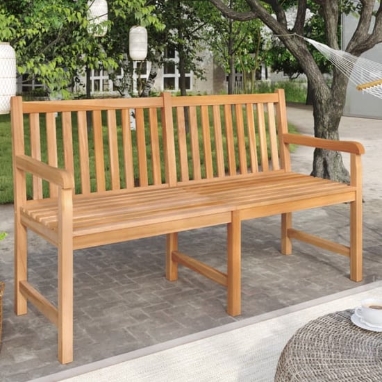 Product photograph of Jota 150cm Wooden Garden Seating Bench In Natural from Furniture in Fashion