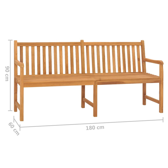 Jota 180cm Wooden Garden Seating Bench In Natural_5