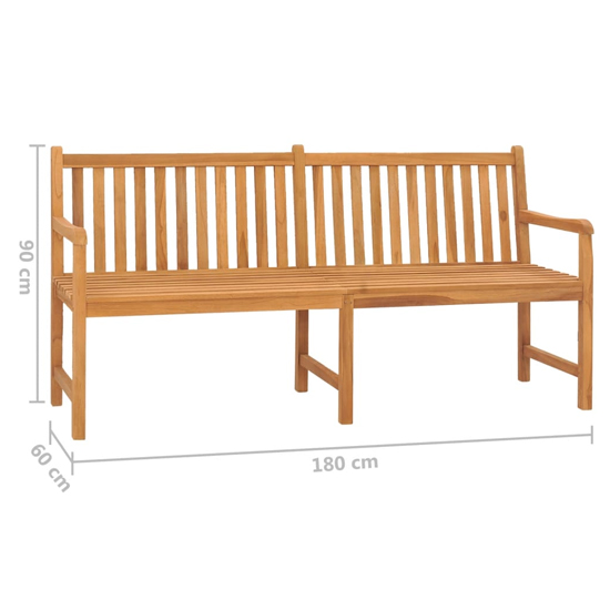 Jota 180cm Wooden Garden Seating Bench In Natural