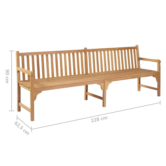 Jota 228cm Wooden Garden Seating Bench In Natural
