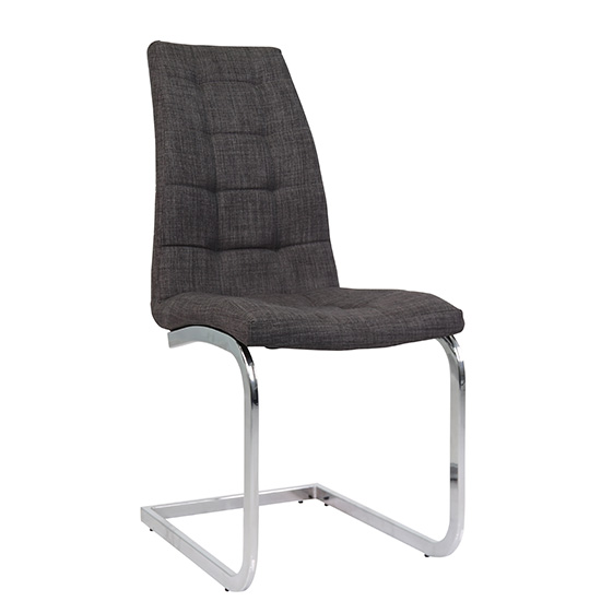 Joule Dining Set In White Gloss With 4 Charcoal New York Chairs