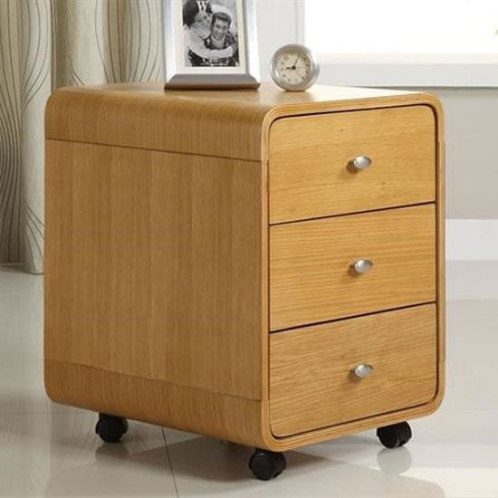 Read more about Cohen office pedestal in oak with 3 drawers