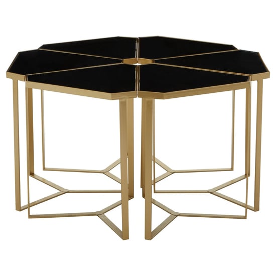 Judie Black Glass Top Set Of 6 Side Tables With Gold Metal Base_2