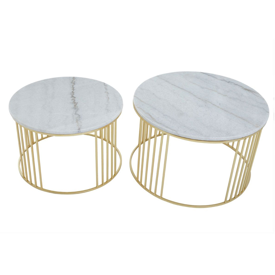 Judie Marble Top Set Of 2 Side Tables With Gold Metal Base_2