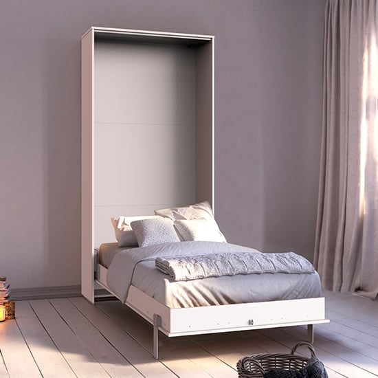 Juist Wooden Vertical Foldaway Single Bed In White_1