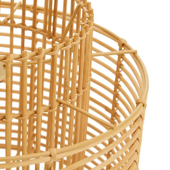 Julia Rattan Overlapping Ceiling Pendant Light In Natural