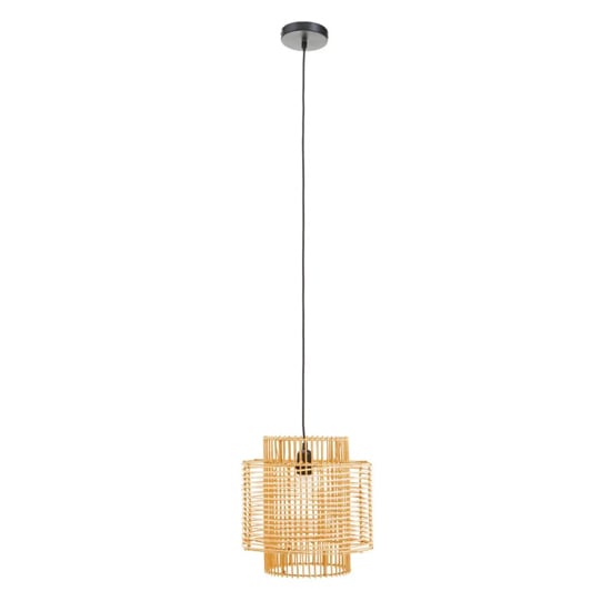 Photo of Julia rattan overlapping ceiling pendant light in natural