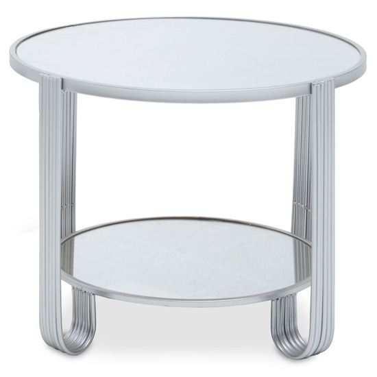 Julie Round White Glass Top Coffee Table With Silver Metal Base_2