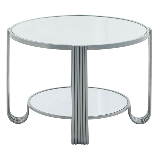 Julie Round White Glass Top Coffee Table With Silver Metal Base_3