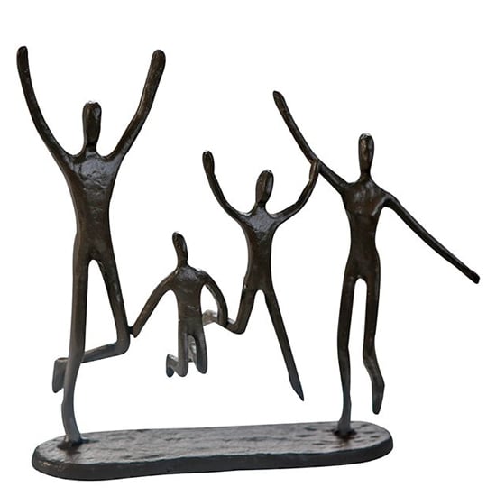 Jumping Iron Design Sculpture In Burnished Bronze