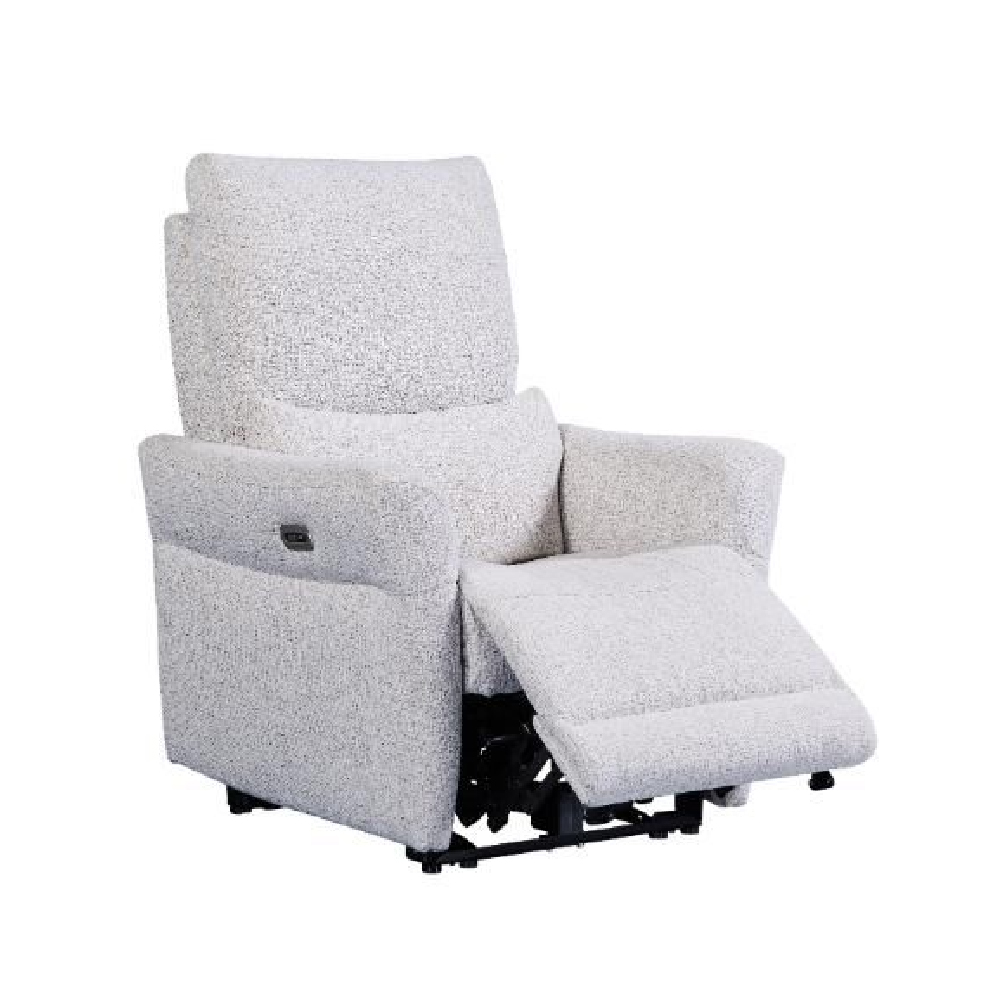 Juneau Fabric Recliner 1 Seater Sofa In Biscuit