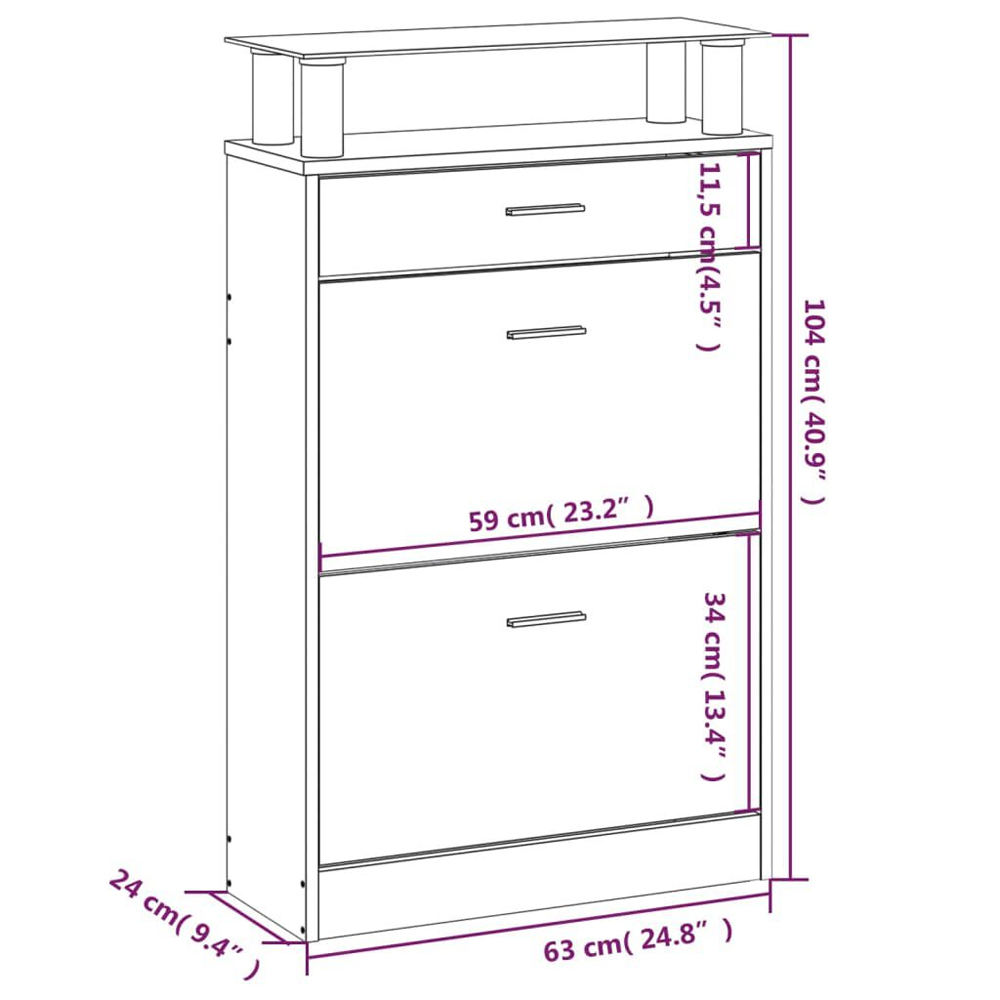 Juneau Glass Top Shoe Storage Cabinet In Oak