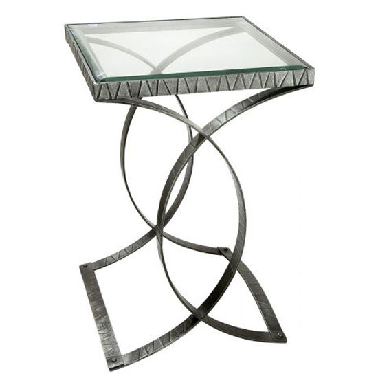 Juno Clear Glass Top Side Table With Metal Frame Furniture in Fashion