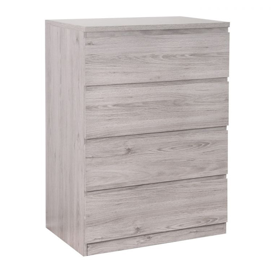 Jadiel Chest Of Drawers In Grey Oak With 4 Drawers Furniture in Fashion