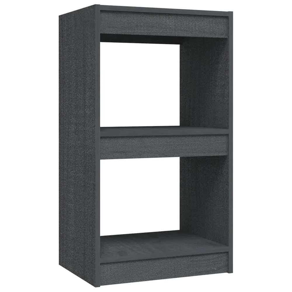 Jupiter Wooden Bookcase With 2 Compartments In Grey