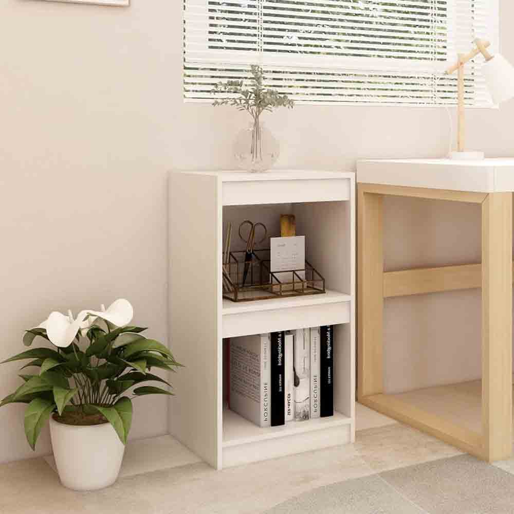 Read more about Jupiter wooden bookcase with 2 compartments in white