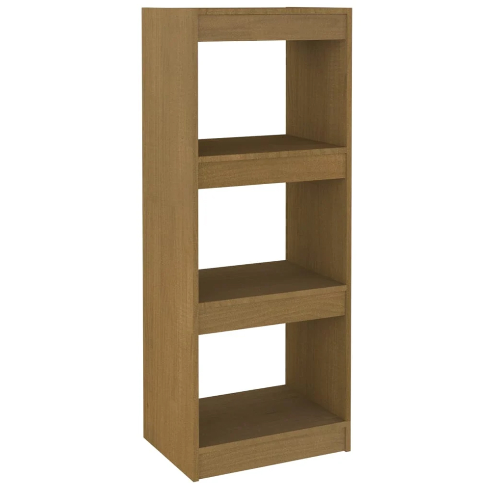 Jupiter Wooden Bookcase With 3 Compartments In Honey Brown