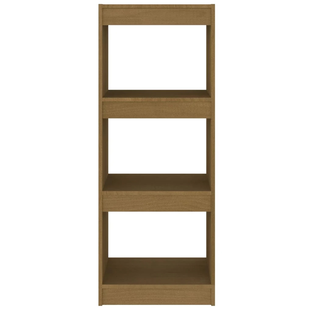 Jupiter Wooden Bookcase With 3 Compartments In Honey Brown