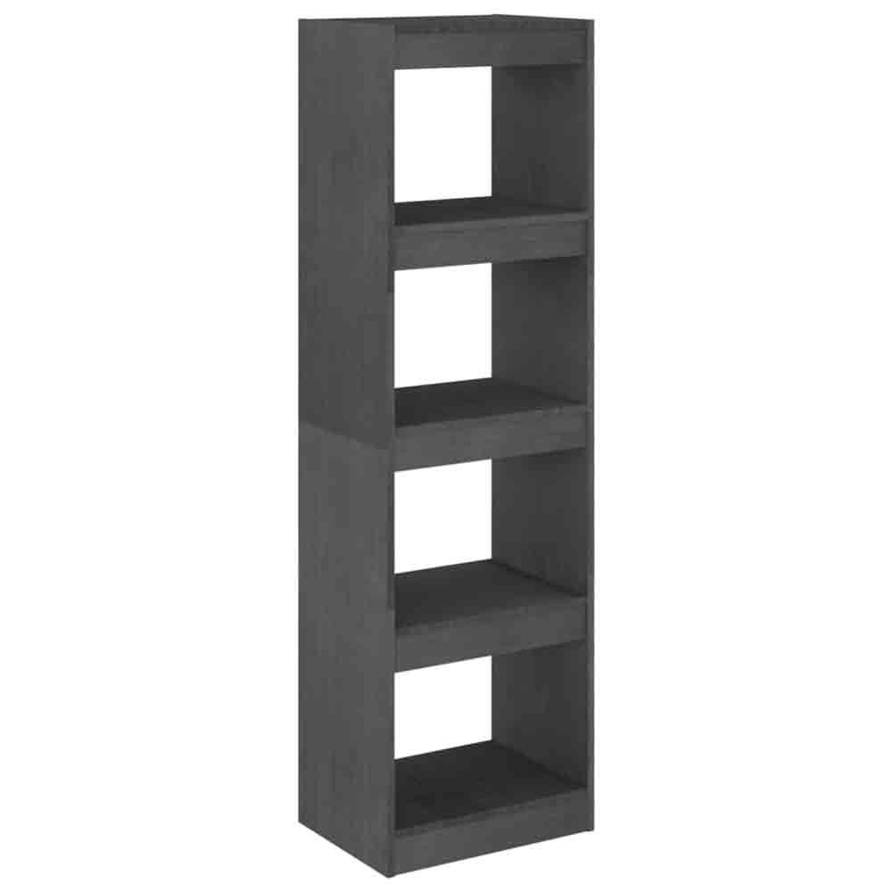 Jupiter Wooden Bookcase With 4 Compartments In Grey