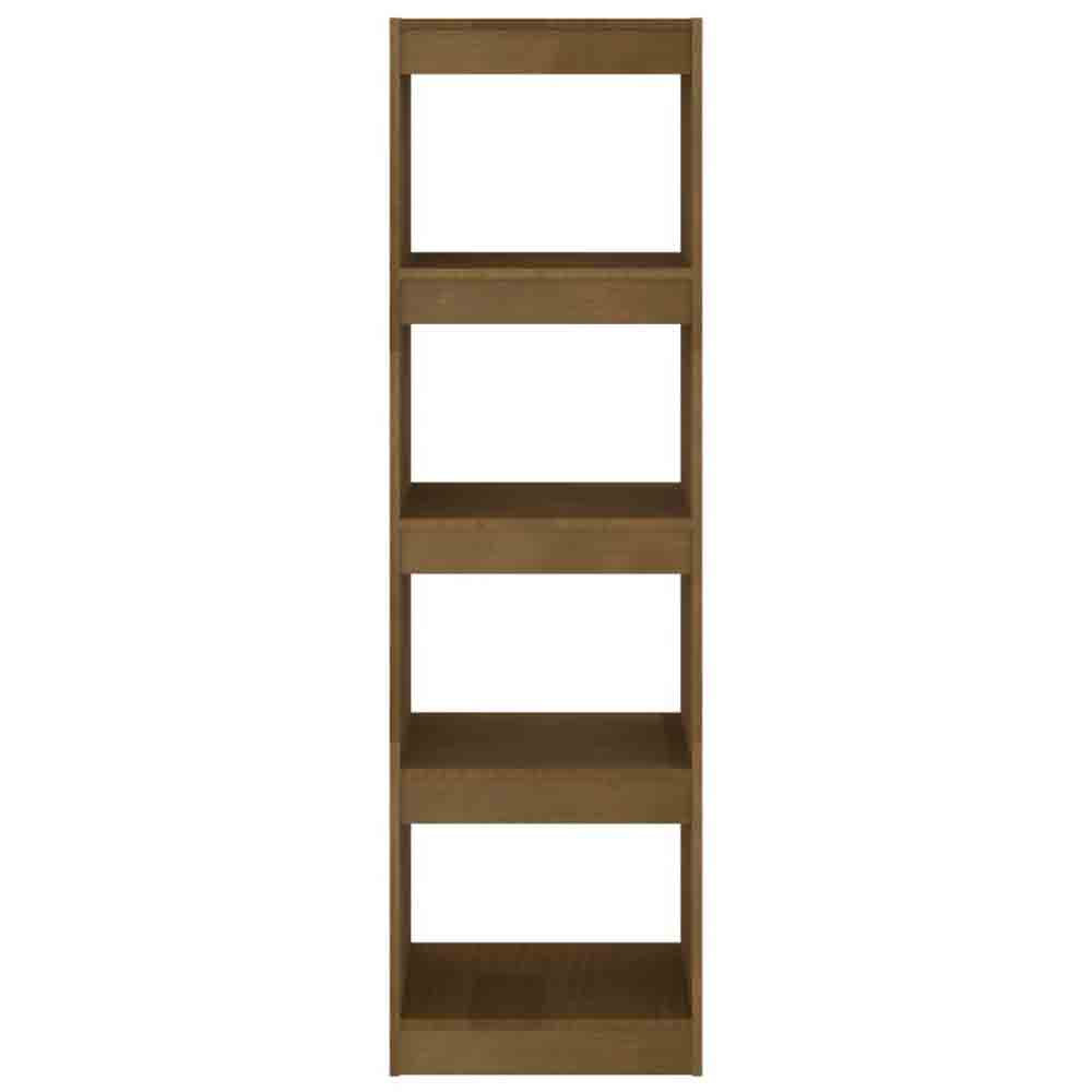 Jupiter Wooden Bookcase With 4 Compartments In Honey Brown