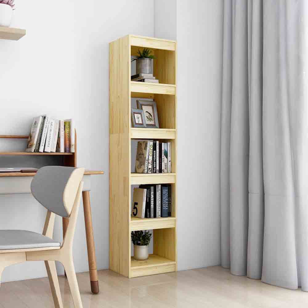 Read more about Jupiter wooden bookcase with 5 compartments in natural