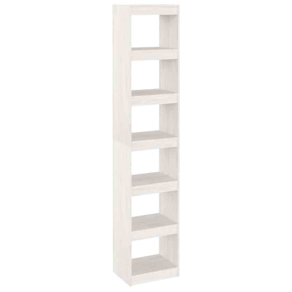 Jupiter Wooden Bookcase With 6 Compartments In White