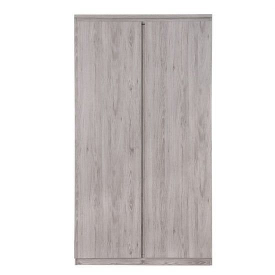 Jadiel Wooden Wardrobe In Grey Oak With 2 Doors_2