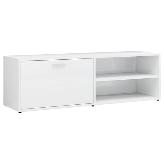 Kaavia High Gloss TV Stand With 1 Flap Door In White_5