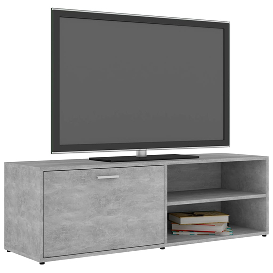 Kaavia Wooden TV Stand With 1 Flap Door In Concrete Effect