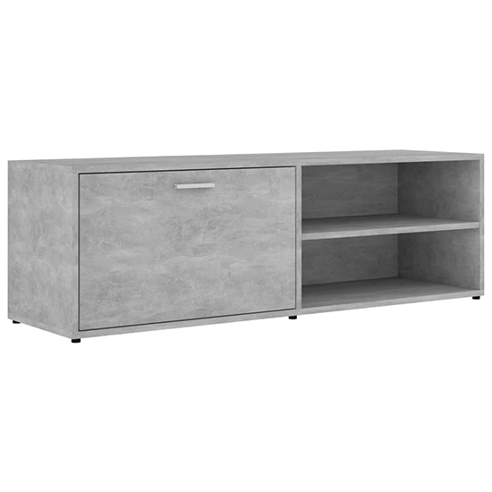 Kaavia Wooden TV Stand With 1 Flap Door In Concrete Effect