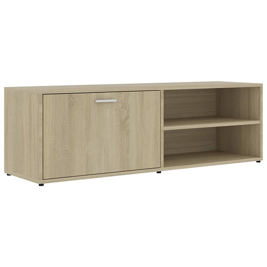 Kaavia Wooden TV Stand With 1 Flap Door In Sonoma Oak