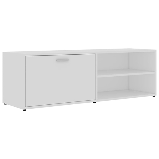 Kaavia Wooden TV Stand With 1 Flap Door In White