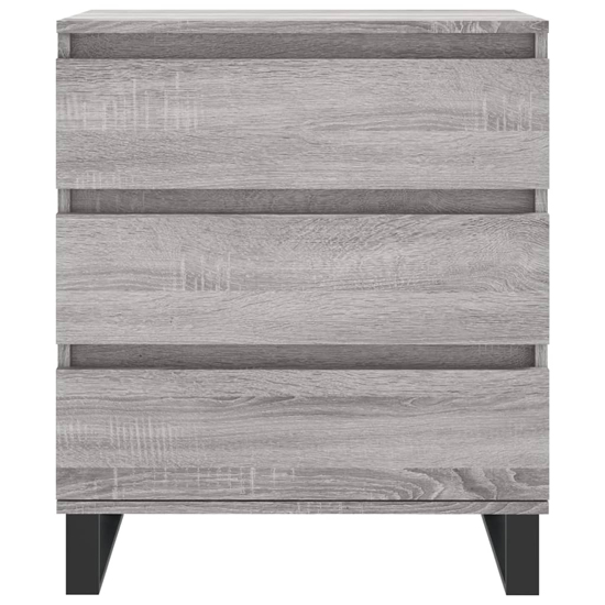 Kacia Wooden Chest Of 3 Drawers In Grey Sonoma Oak