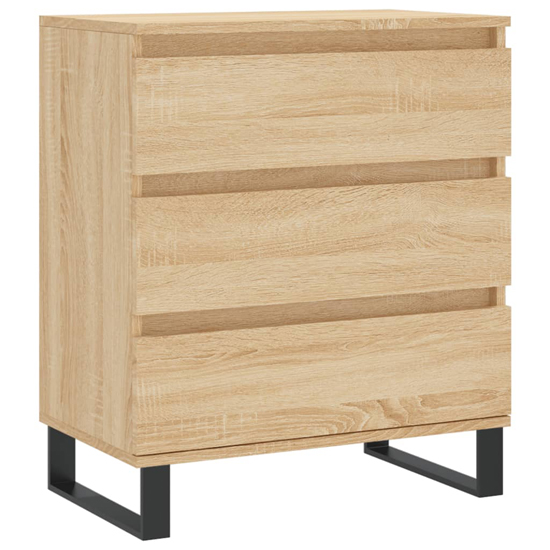 Kacia Wooden Chest Of 3 Drawers In Sonoma Oak