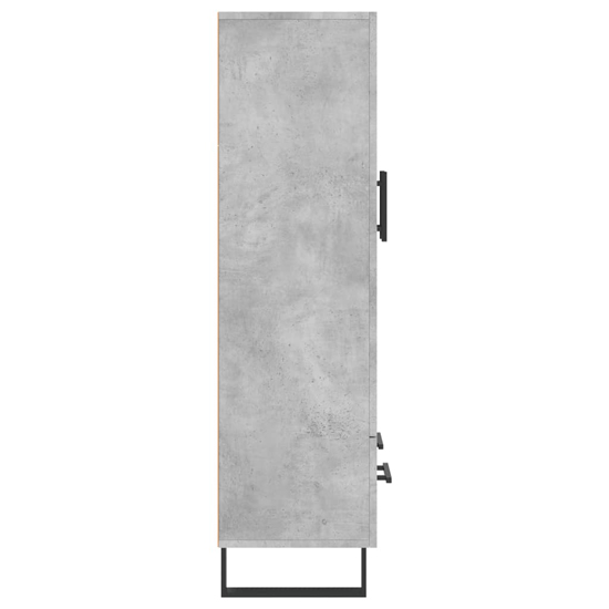 Kacia Wooden Highboard With 2 Doors 1 Drawers In Concrete Effect