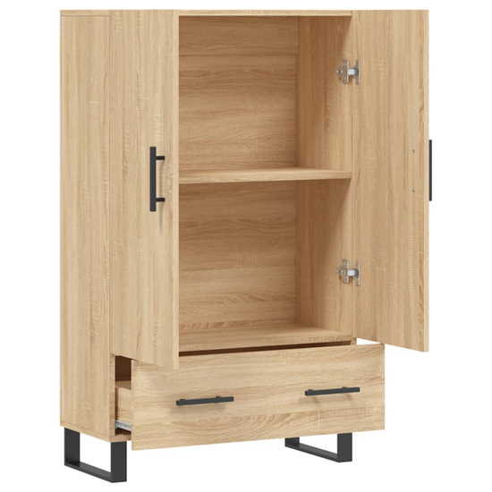Kacia Wooden Highboard With 2 Doors 1 Drawers In Sonoma Oak
