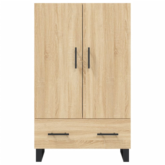 Kacia Wooden Highboard With 2 Doors 1 Drawers In Sonoma Oak
