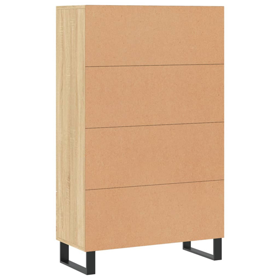 Kacia Wooden Highboard With 2 Doors 1 Drawers In Sonoma Oak