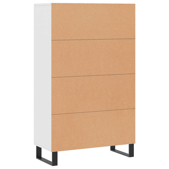 Kacia Wooden Highboard With 2 Doors 1 Drawers In White