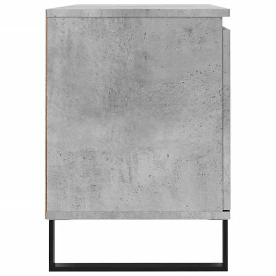Kacia Wooden TV Stand With 2 Doors In Concrete Effect
