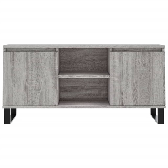 Kacia Wooden TV Stand With 2 Doors In Grey Sonoma Oak